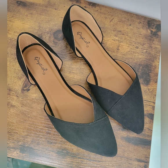 Qupid Black Flats - Picture 3 of 6